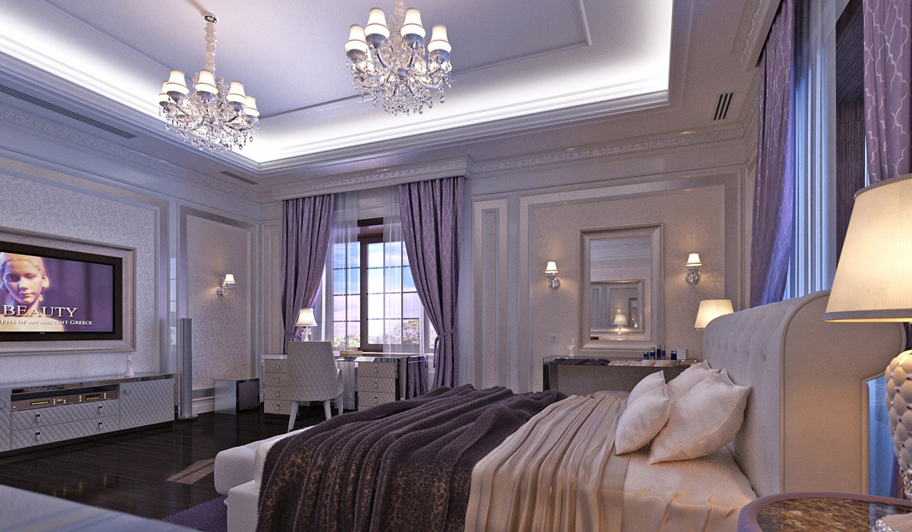 Bedroom Interior Design in Elegant Neoclassical Style 03