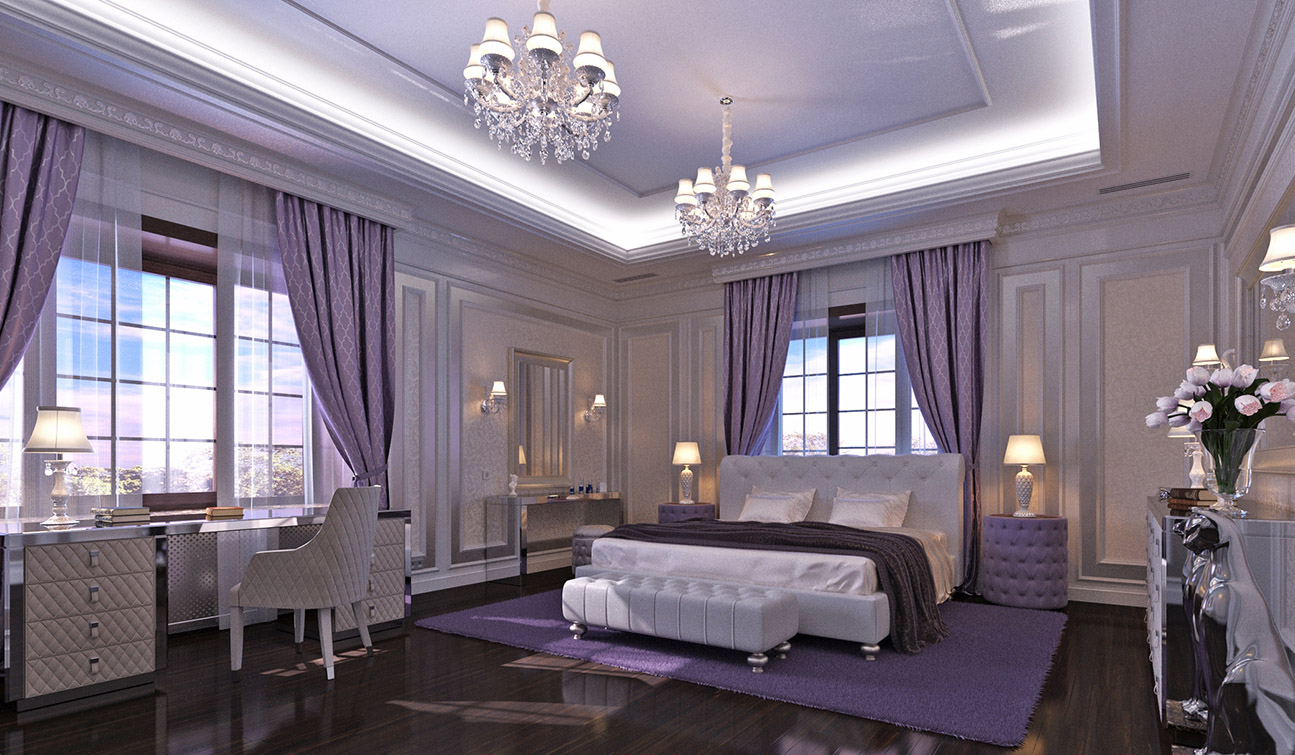 Bedroom Interior Design in Elegant Neoclassical Style 05