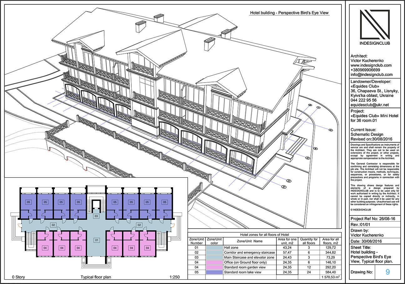 Chalet Style Mini Hotel Schematic Design