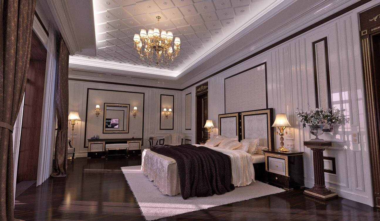 INDESIGNCLUB - Classic Bedroom interior design in Traditional style