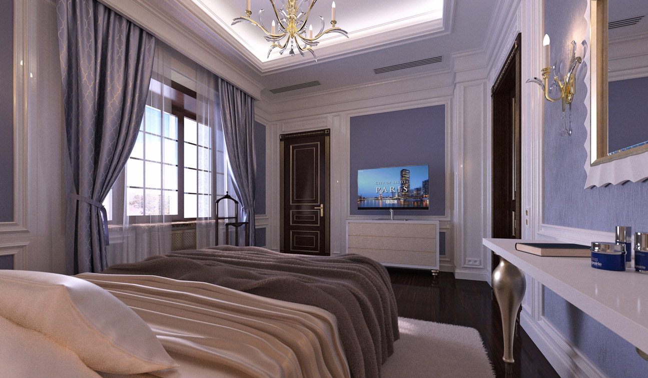 Stylish and Luxury Guest Bedroom interior in Art Deco style 04