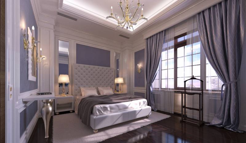 Stylish and Luxury Guest Bedroom interior in Art Deco style